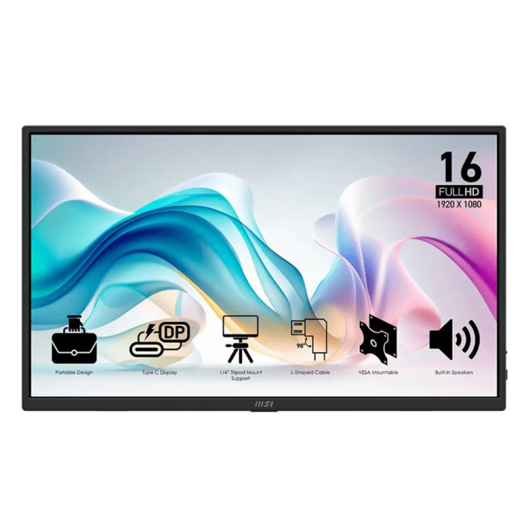 Màn hình di động MSI PRO MP165 E6 (15.6Inch Full HD 4ms 250cdm2 IPS Loa)