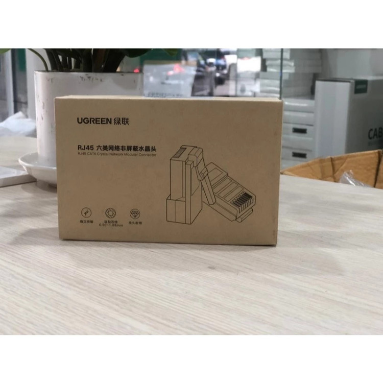 Hạt mạng (Connector) RJ-45 Cat6 (100 hạt mạng/túi) Ugreen