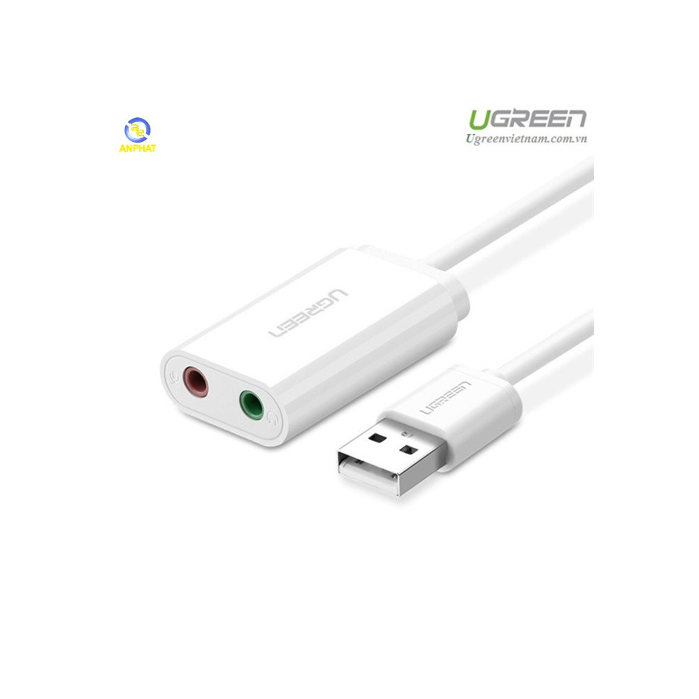 Card sound USB 2.0 to 3.5mm chính hãng Ugreen 30143