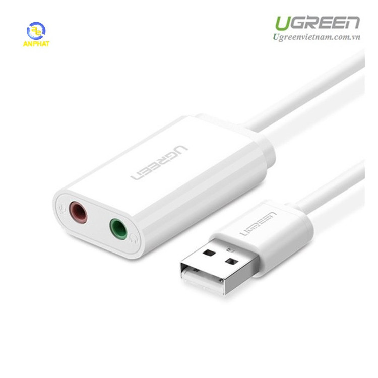 Card sound USB 2.0 to 3.5mm chính hãng Ugreen 30143