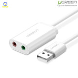 Card sound USB 2.0 to 3.5mm chính hãng Ugreen 30143